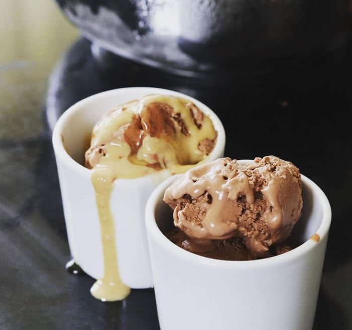 Choco-tahini ice cream